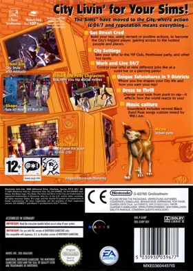 Urbz, The - Sims in the City box cover back